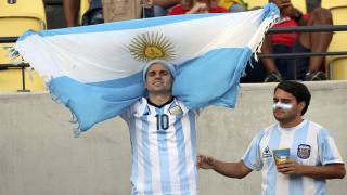 Argentina fan with flag